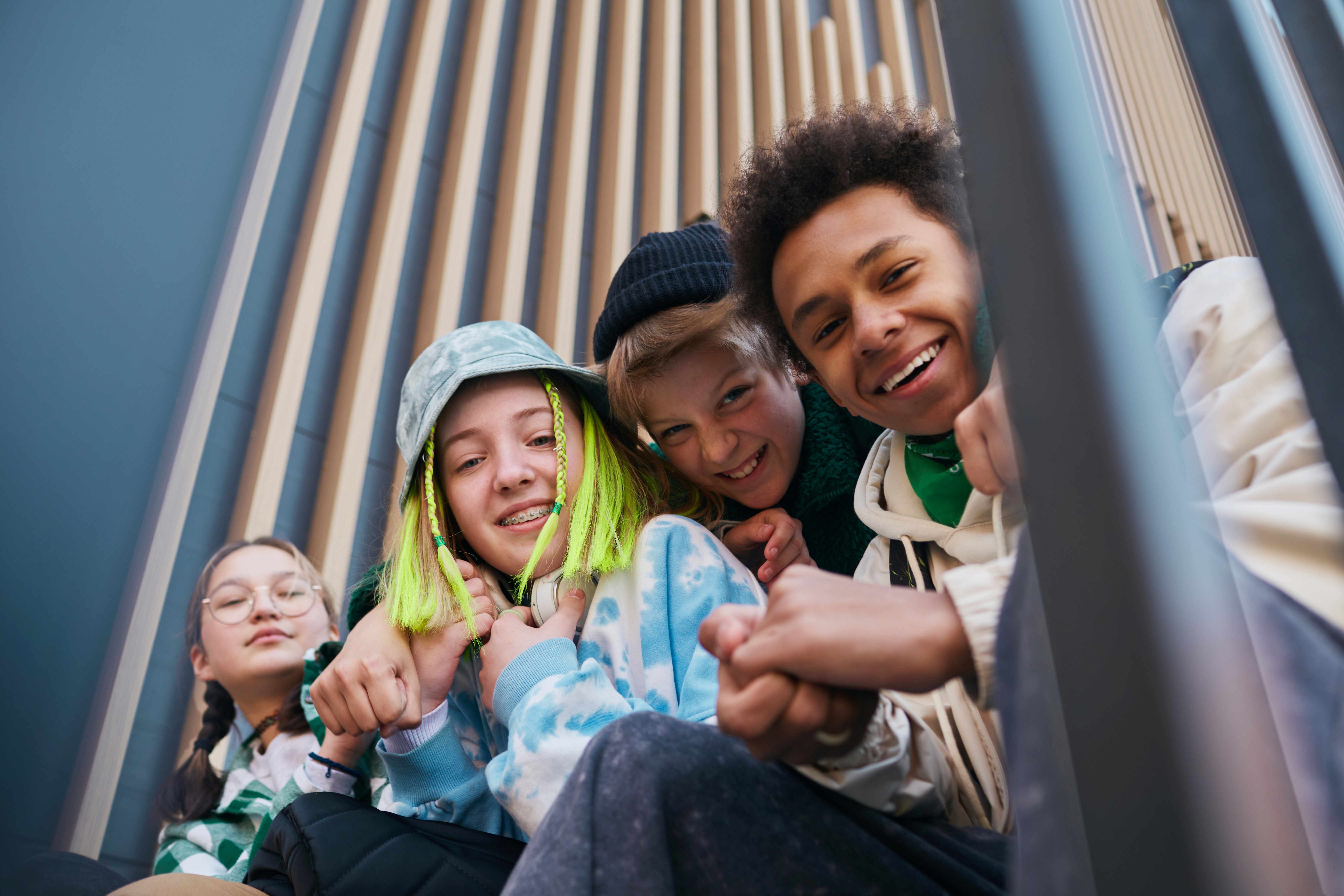 Gen alpha-aged group of teens