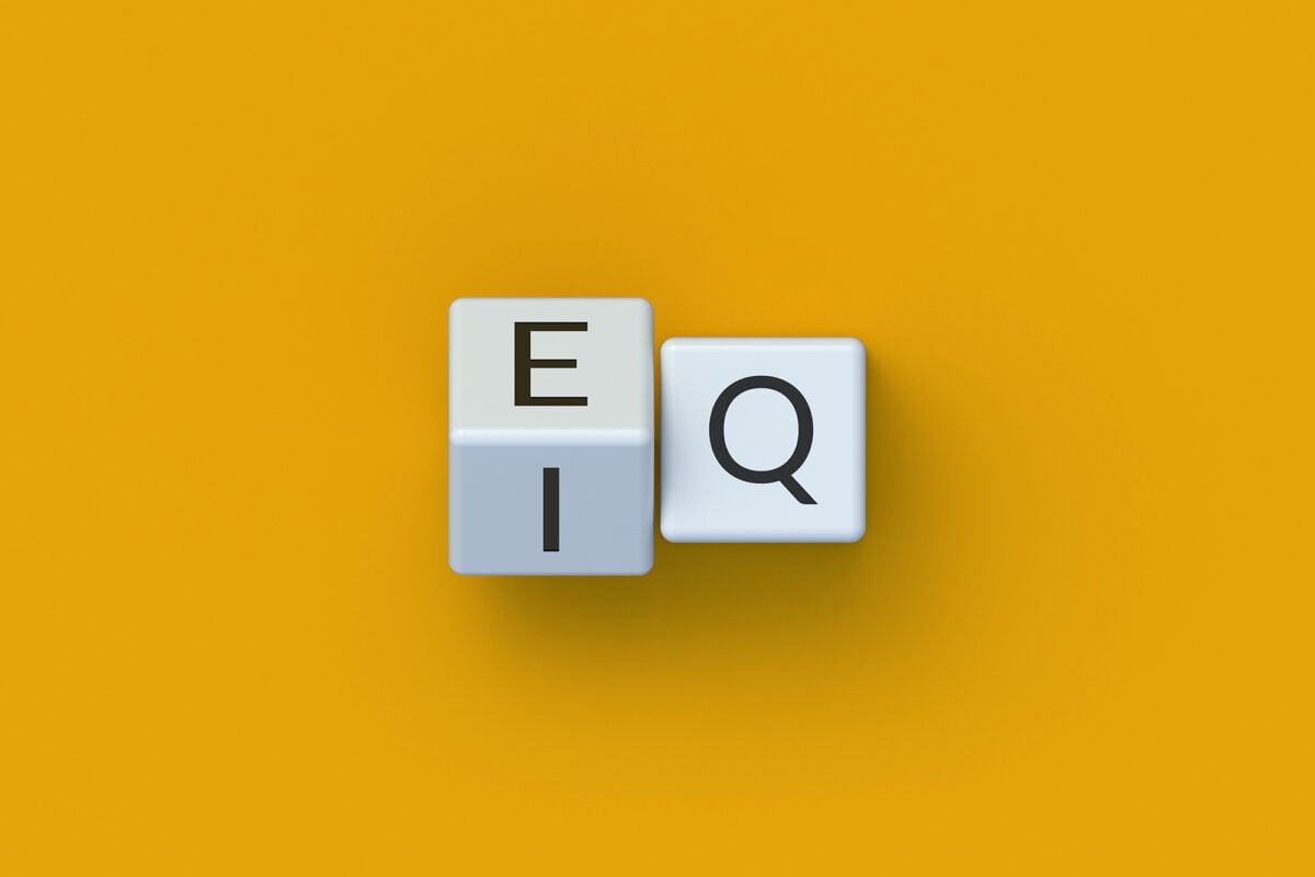 Personal abilities concept. Intelligence quotient. Emotional quotient.