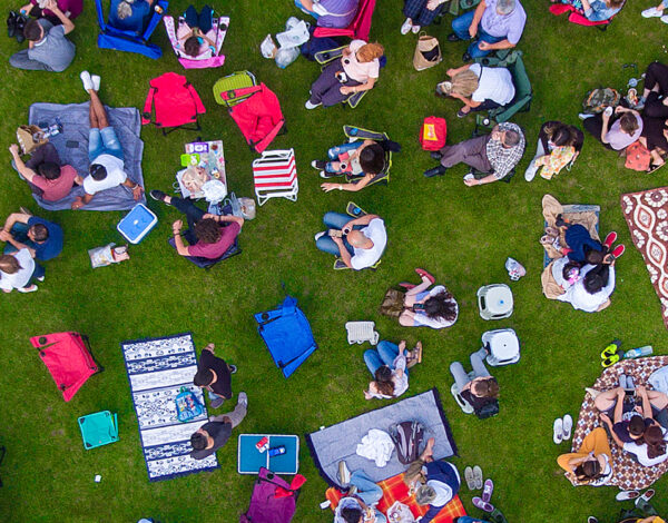 people on grass
