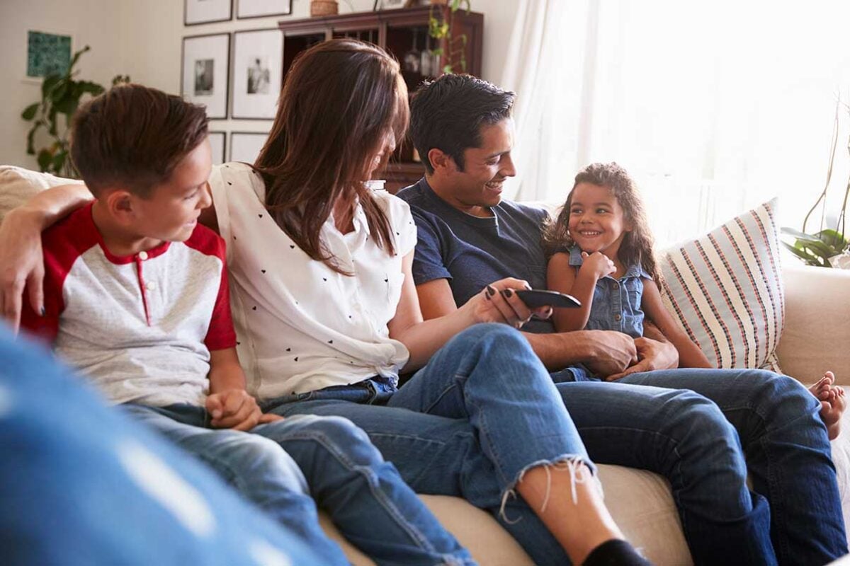 Family with Children on Couch - Millennial Parents Marketing Blog