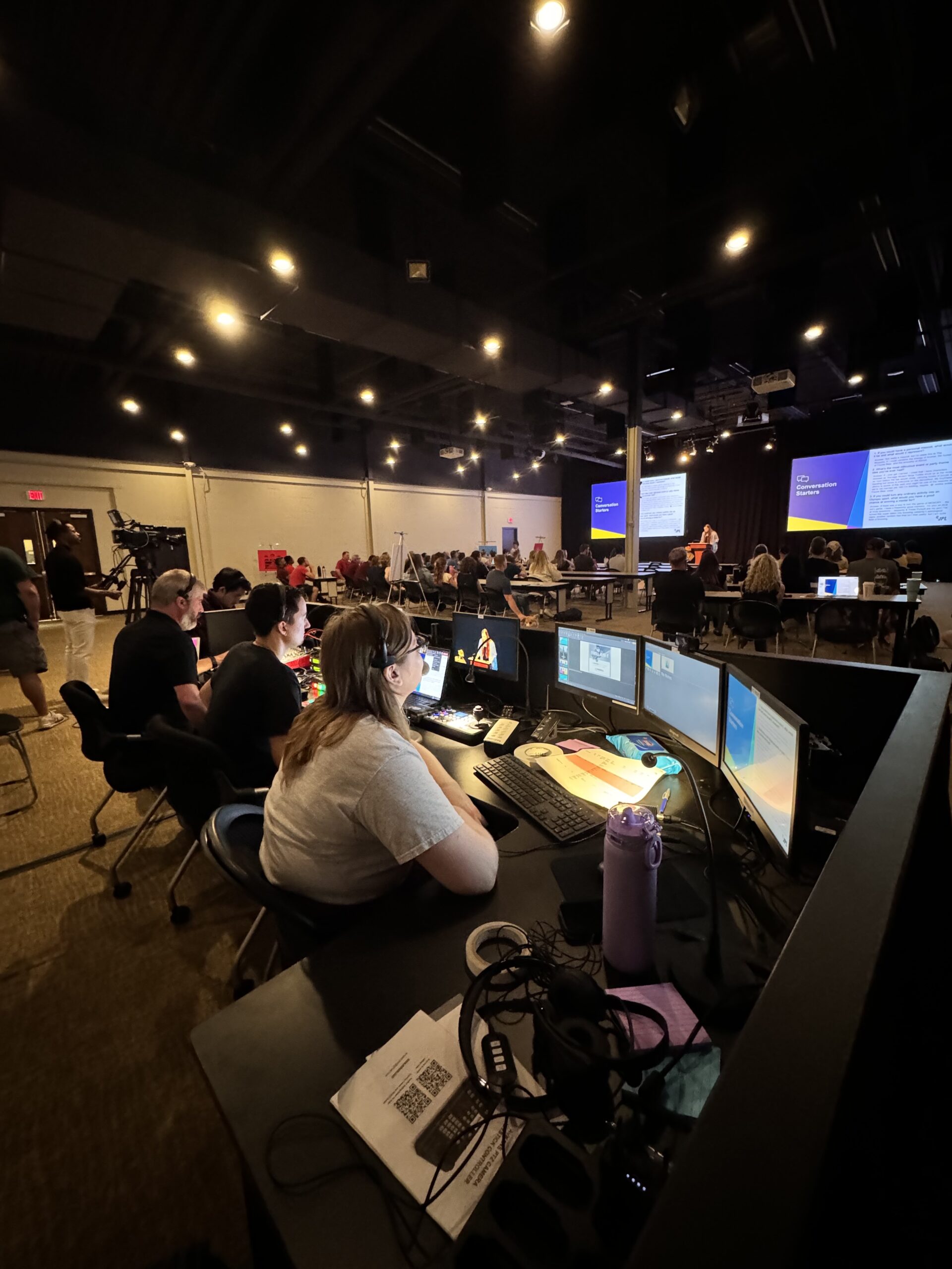 On-site event management and A/V professionals
