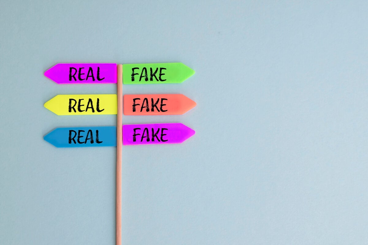 Real or Fake Written on Arrows