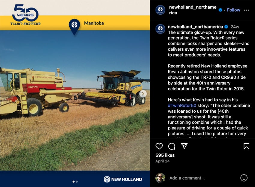 new holland social media post