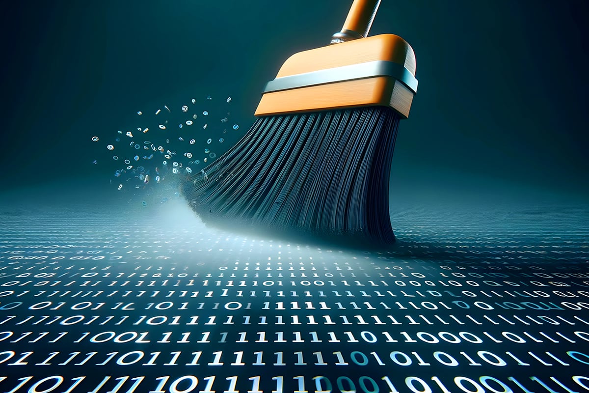 Broom cleaning up data