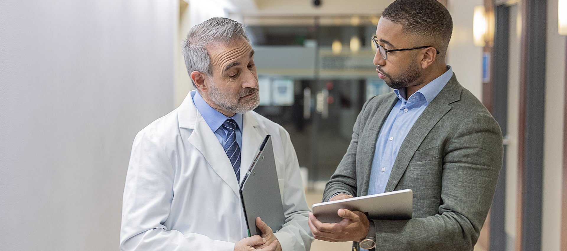 doctor talking with person