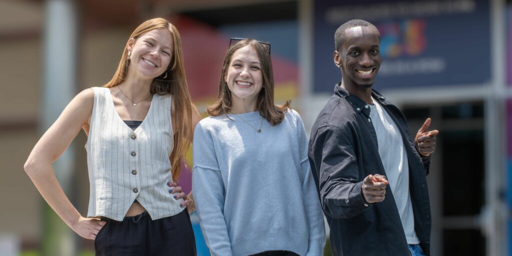 Pictured left to right: Drew Shiley (University of Delaware), Mikayla Isbell (Shippensburg University of Pennsylvania) and Ethan Ijumba (Millersville University).