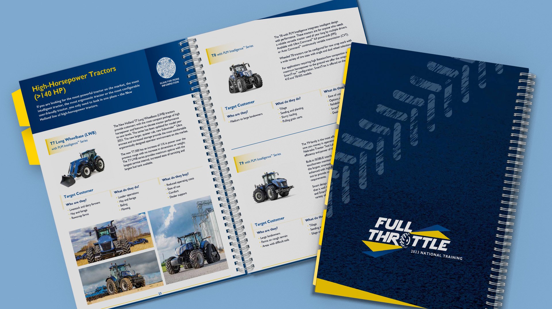 interior of new holland workbook