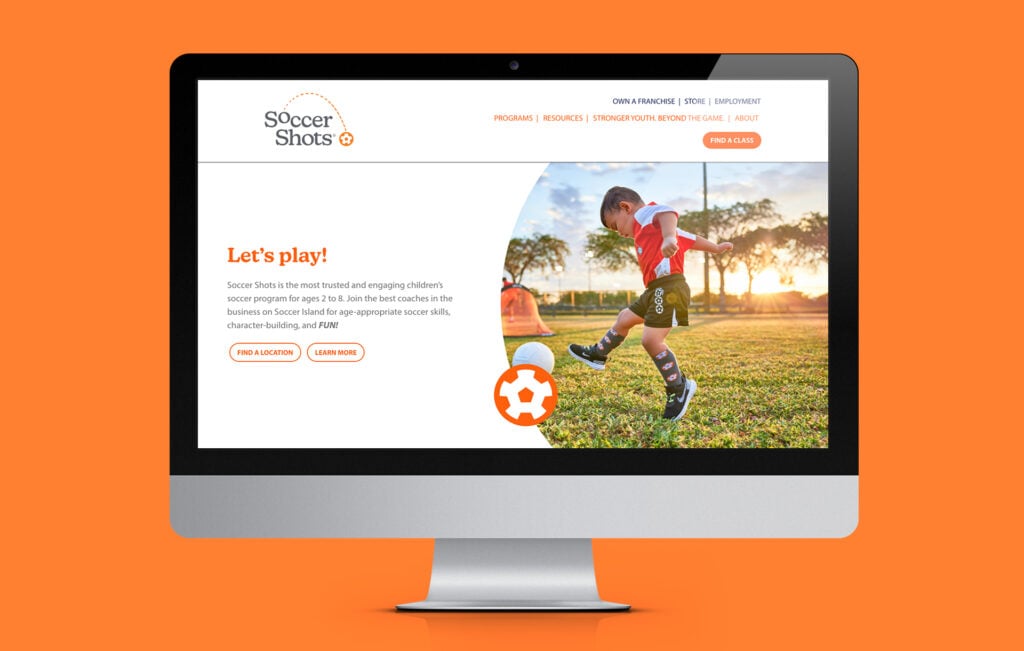 Soccershots homepage on desktop